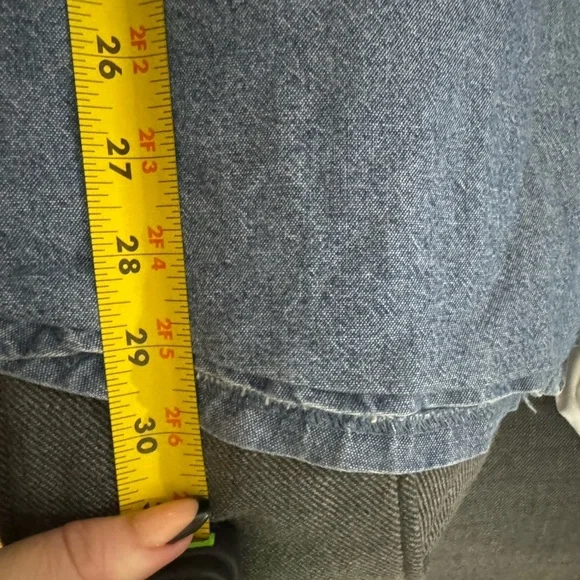 Bonnie Blain 80’s Embellished Denim Button-Up Shirt 2XL Blue Oversized Plus Size - Picture 12 of 12